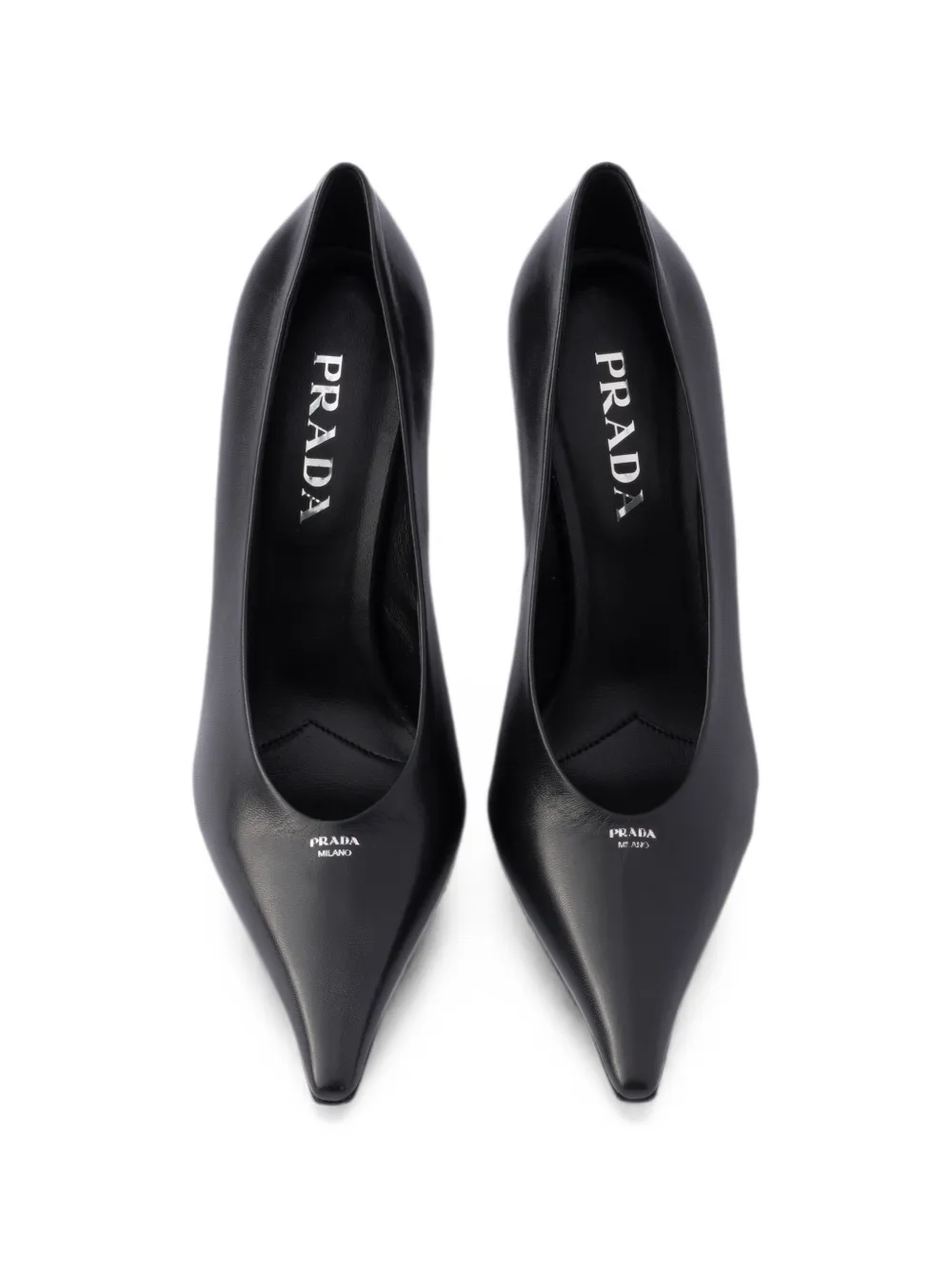 Prada leather pumps Zwart