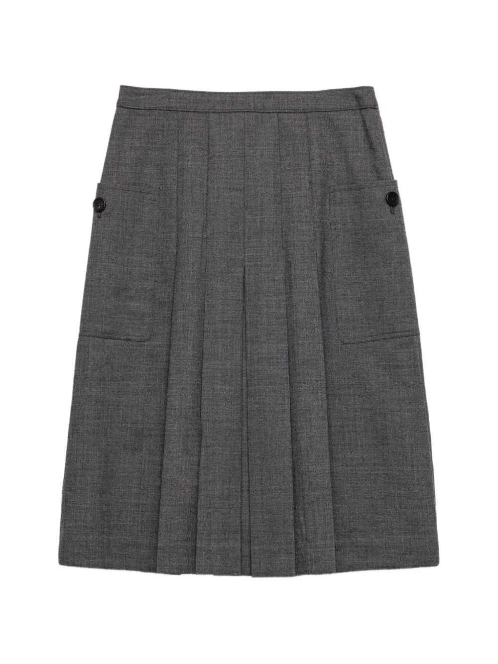 Prada rush stitch pleated skirt - Grau