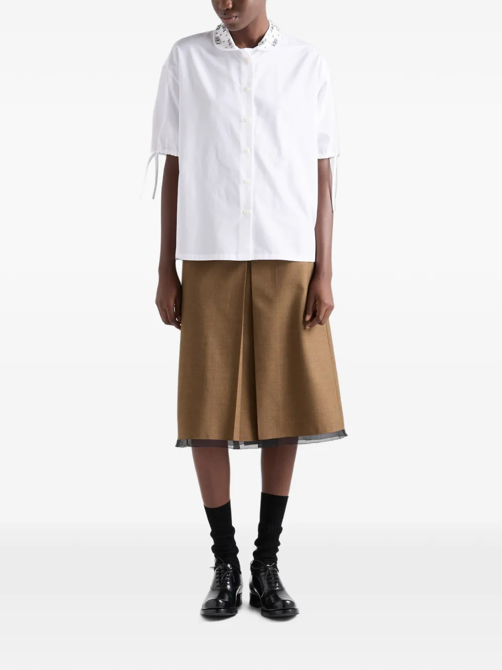 Prada Popeline shirt Wit