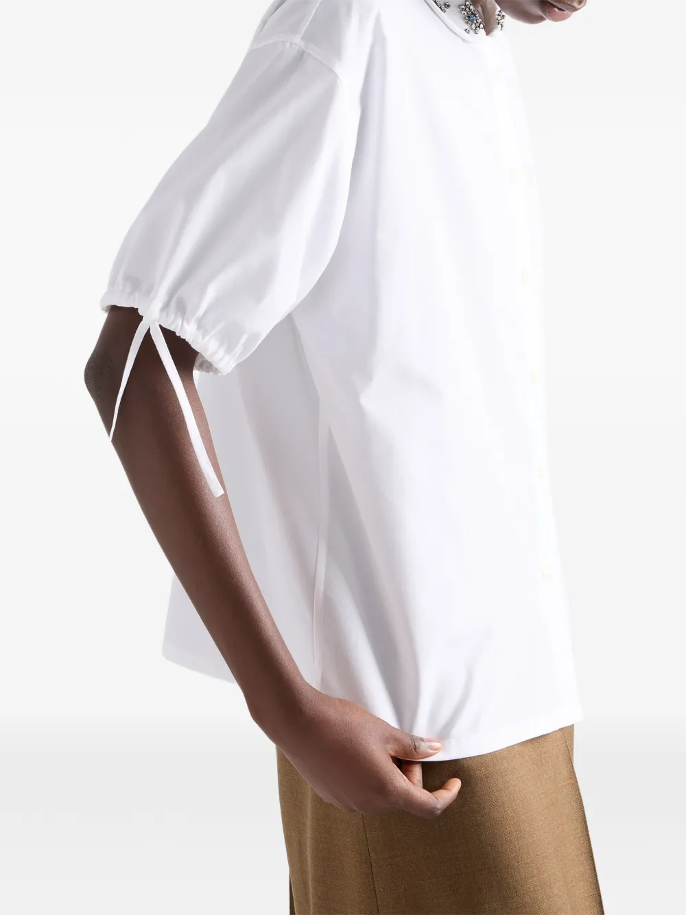 Prada Popeline shirt Wit