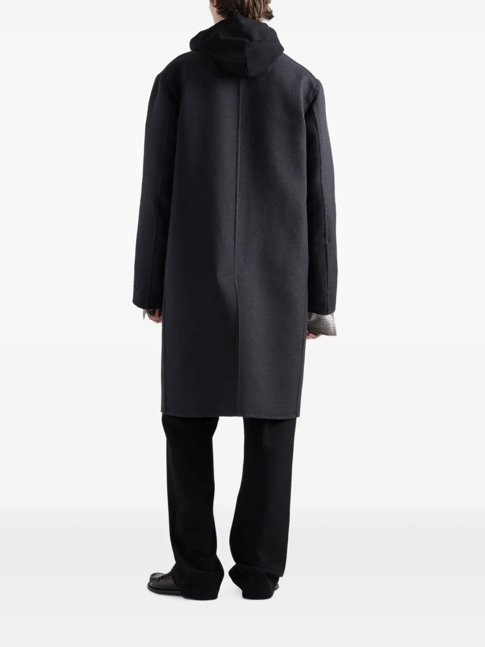 Prada Fleece broek met Re-Nylon details Zwart