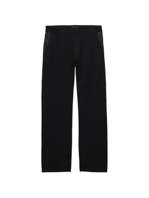 Prada fleece pants with Re-Nylon details