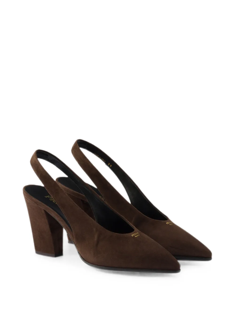Prada suede leather slingback pumps Bruin