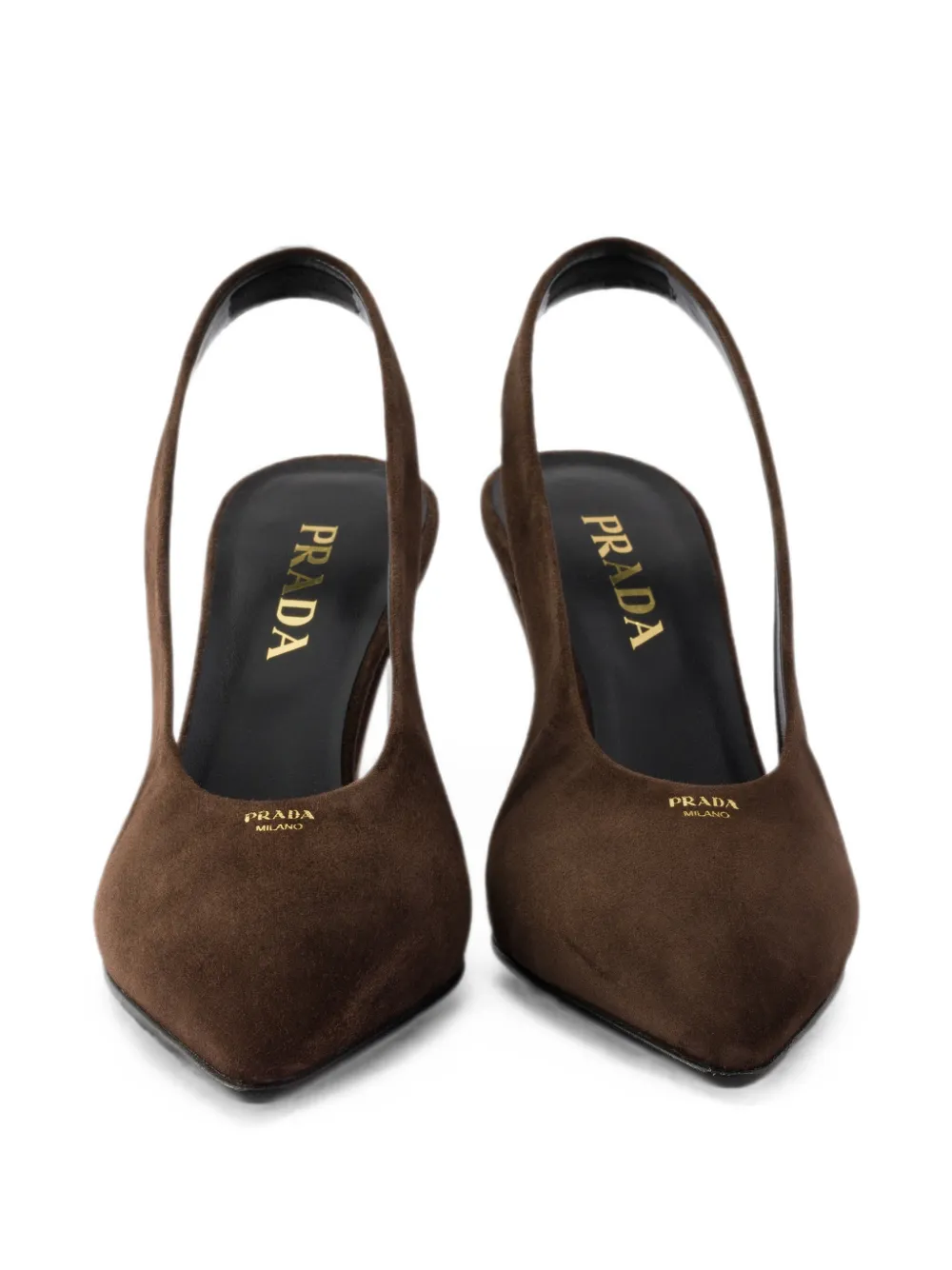 Prada suede leather slingback pumps Bruin