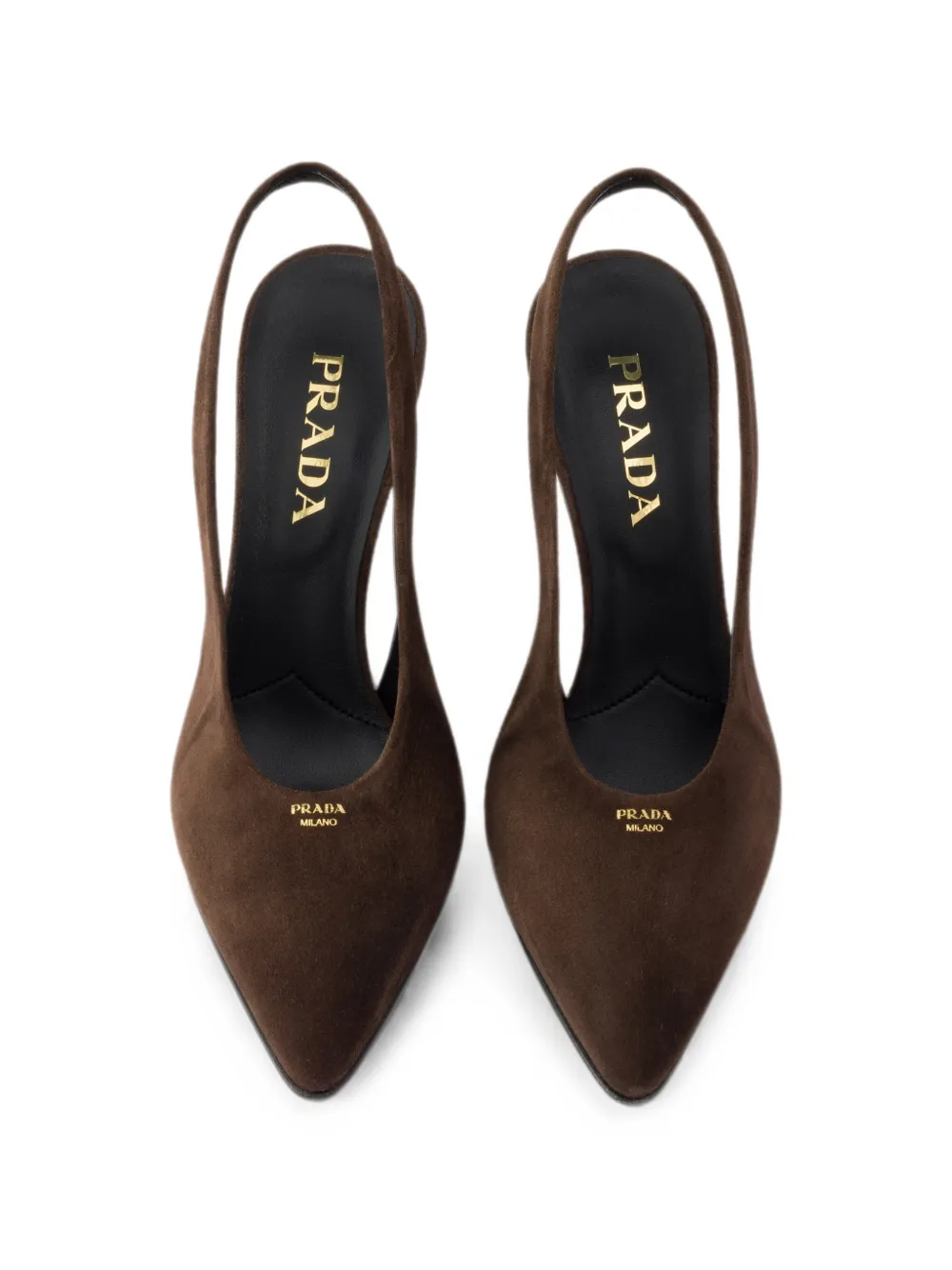 Prada suede leather slingback pumps Bruin