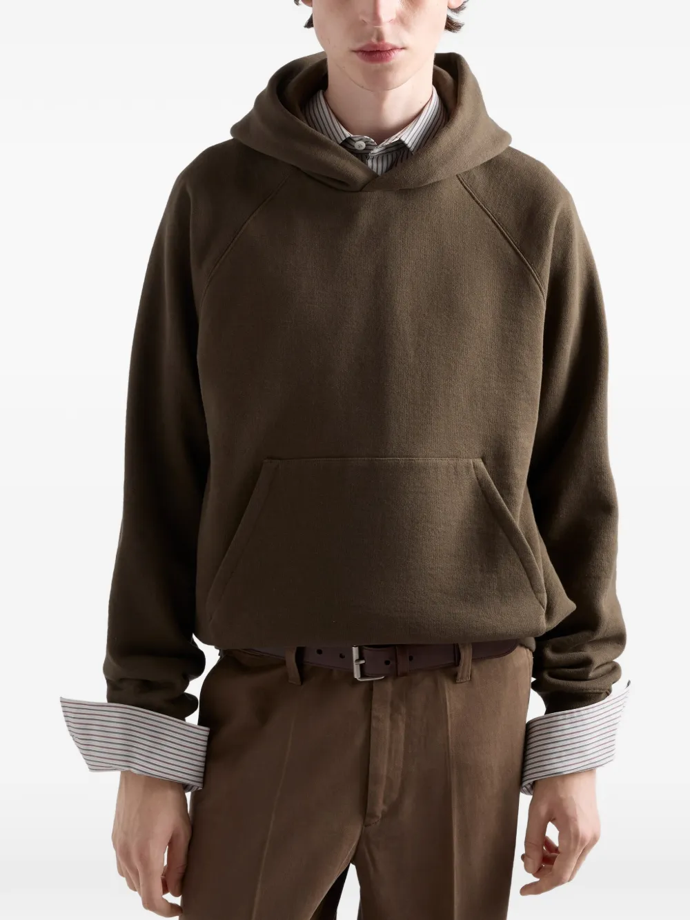 Prada Fleece hoodie Groen