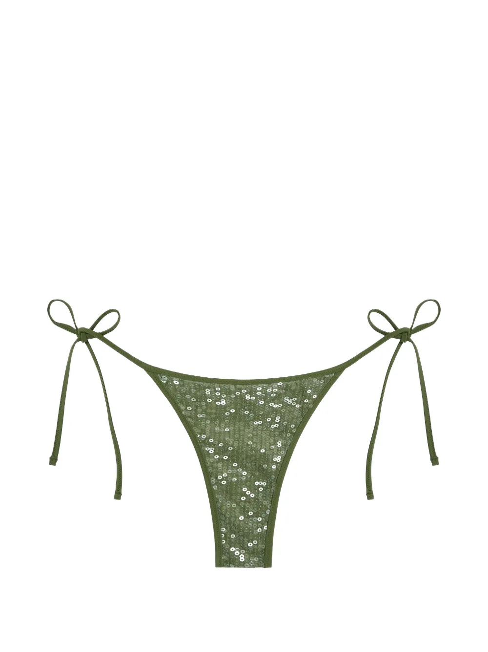 TROPIC OF C Praia sequin-embellished bikini bottoms - Verde