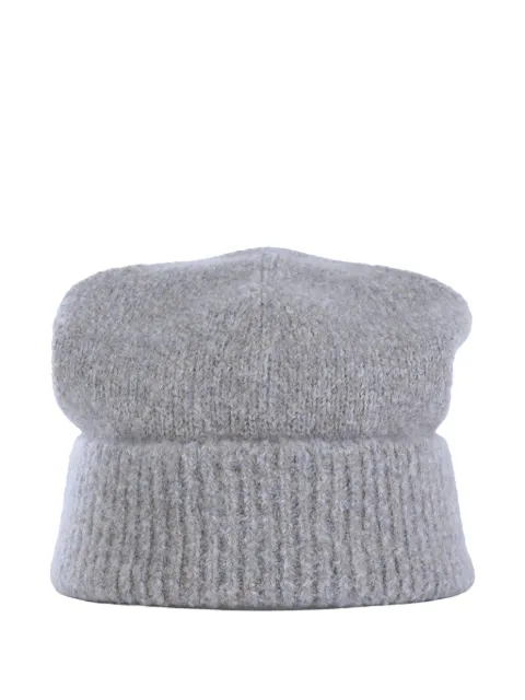 Brunello Cucinelli bonnet en maille côtelée