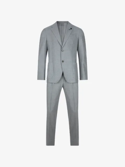 Lardini single-breasted wool-blend suit
