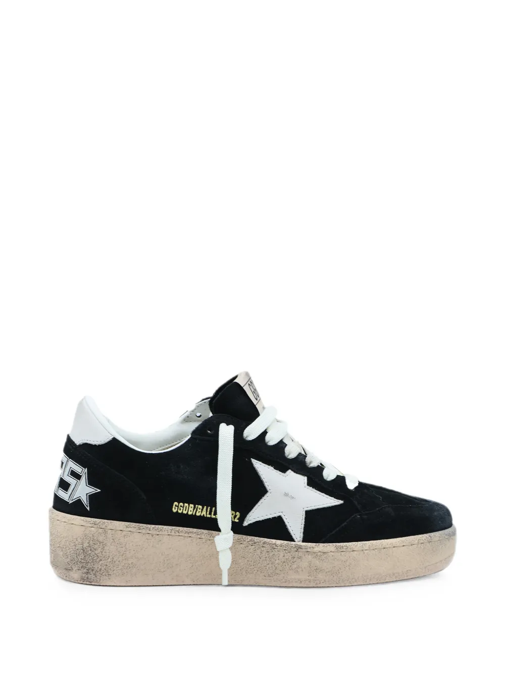 Golden Goose star-patch distressed-effect sneakers Zwart