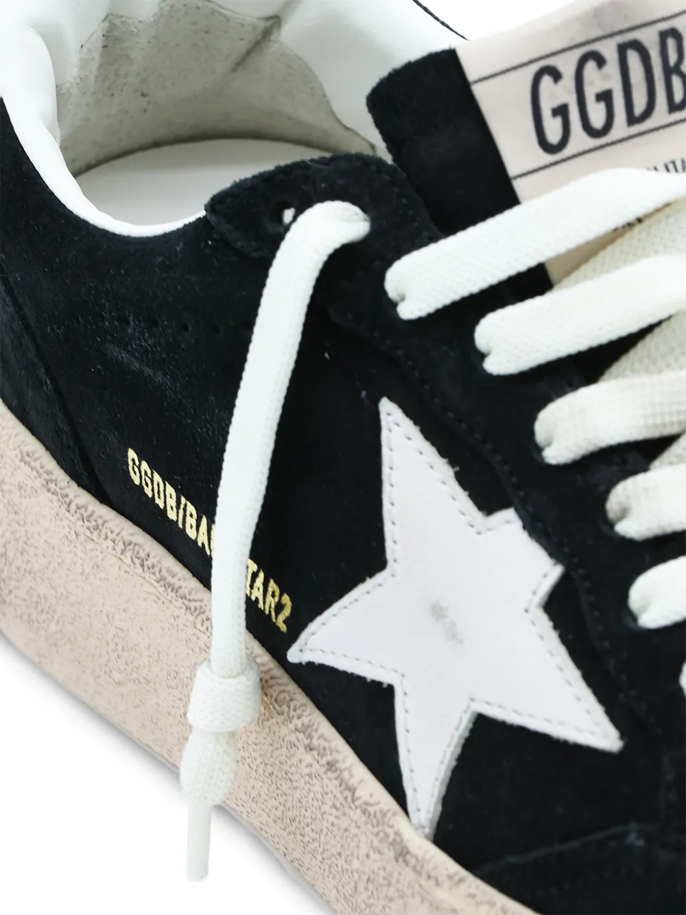Golden Goose star-patch distressed-effect sneakers Zwart