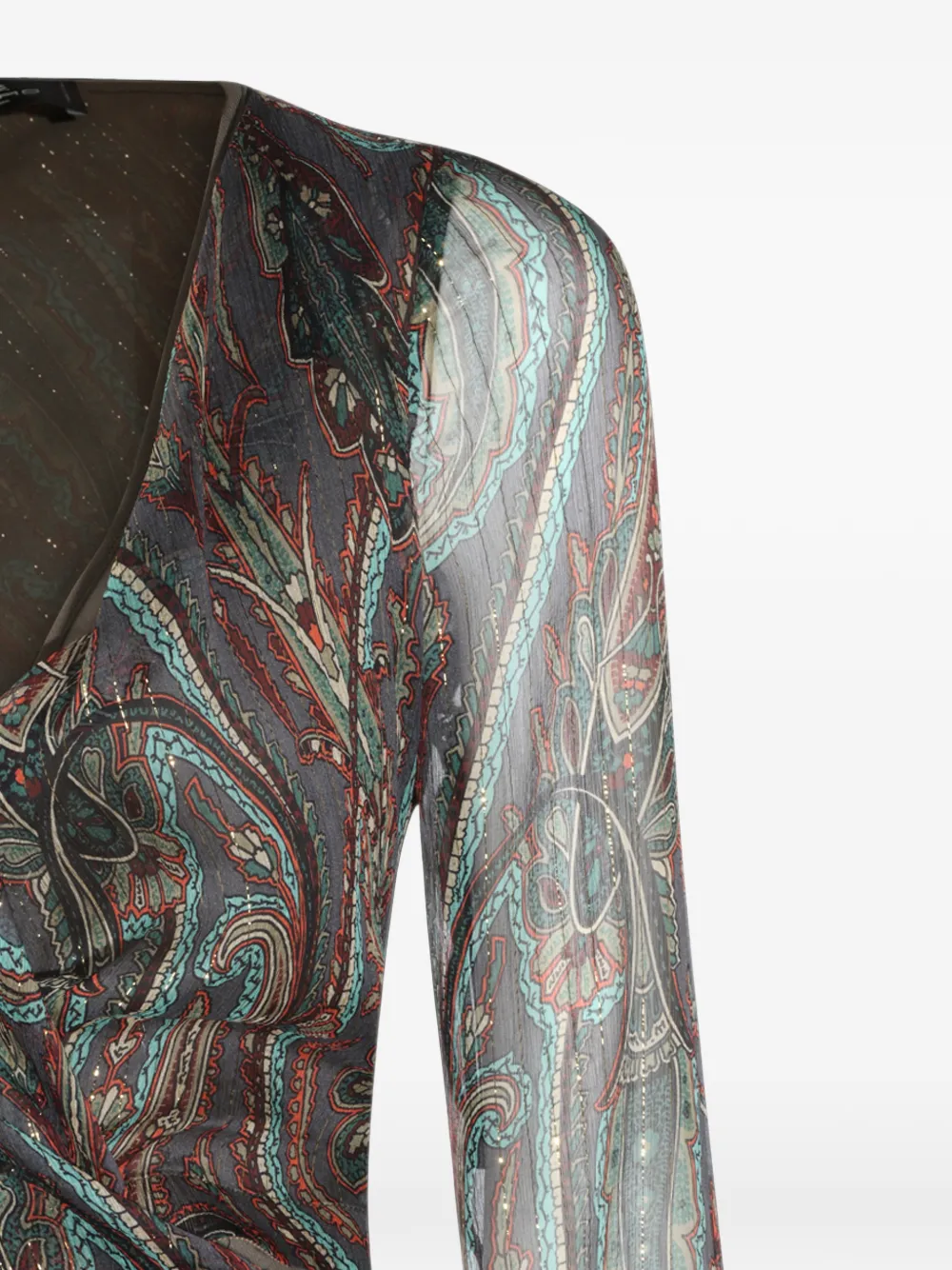 ETRO Midi-jurk met V-hals Grijs