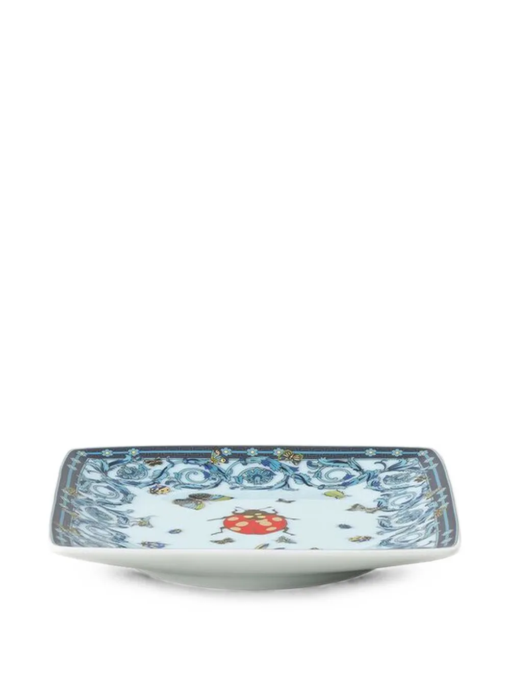 Versace Le Jardin square plate 12 cm - Blu