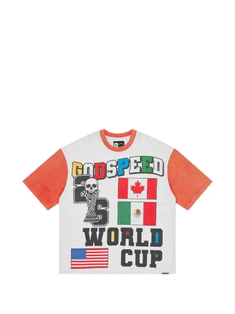 GODSPEED 26 GSWC graphic-print panelled T-shirt