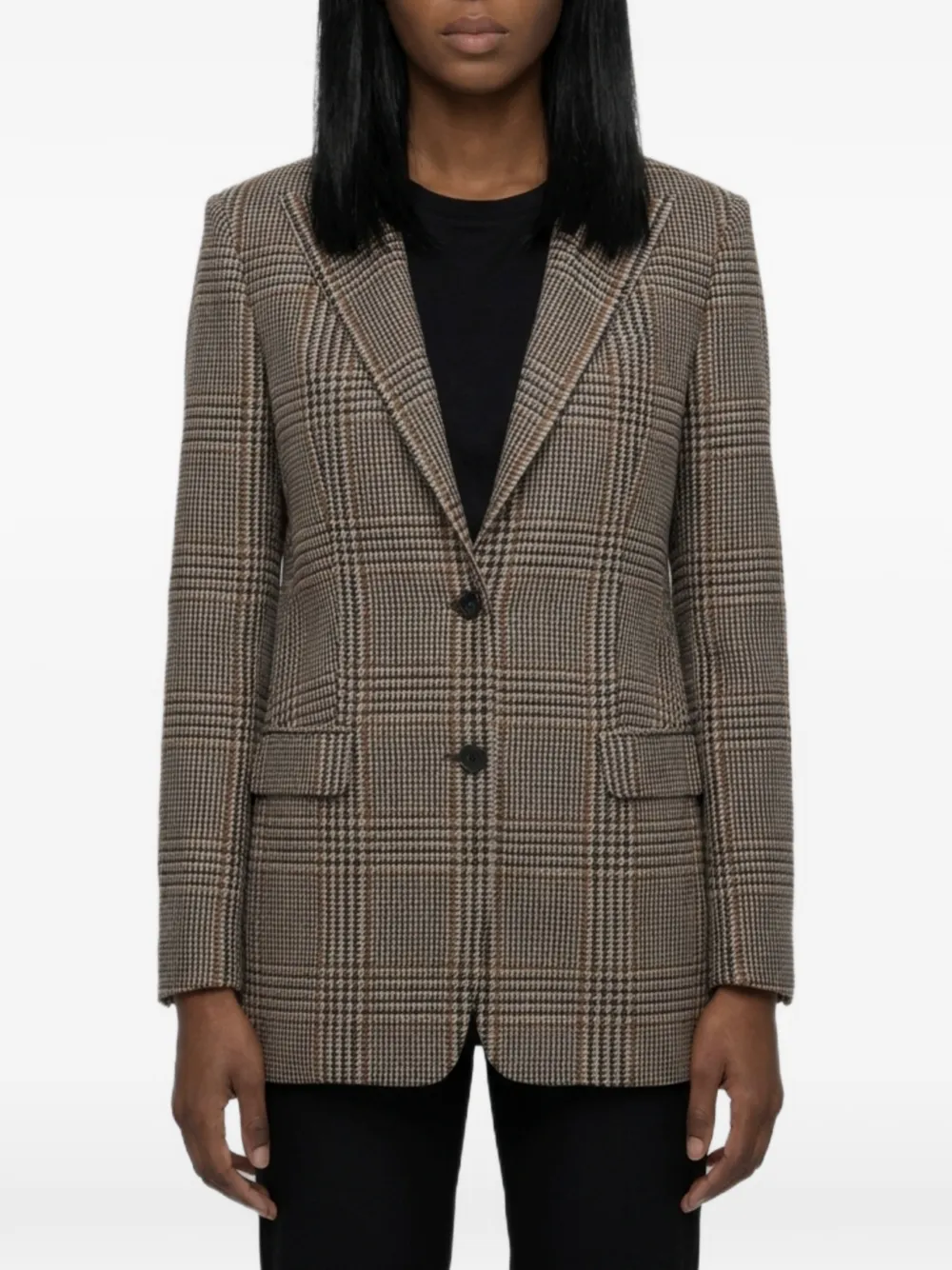 Tagliatore Bertha checked blazer - Brown