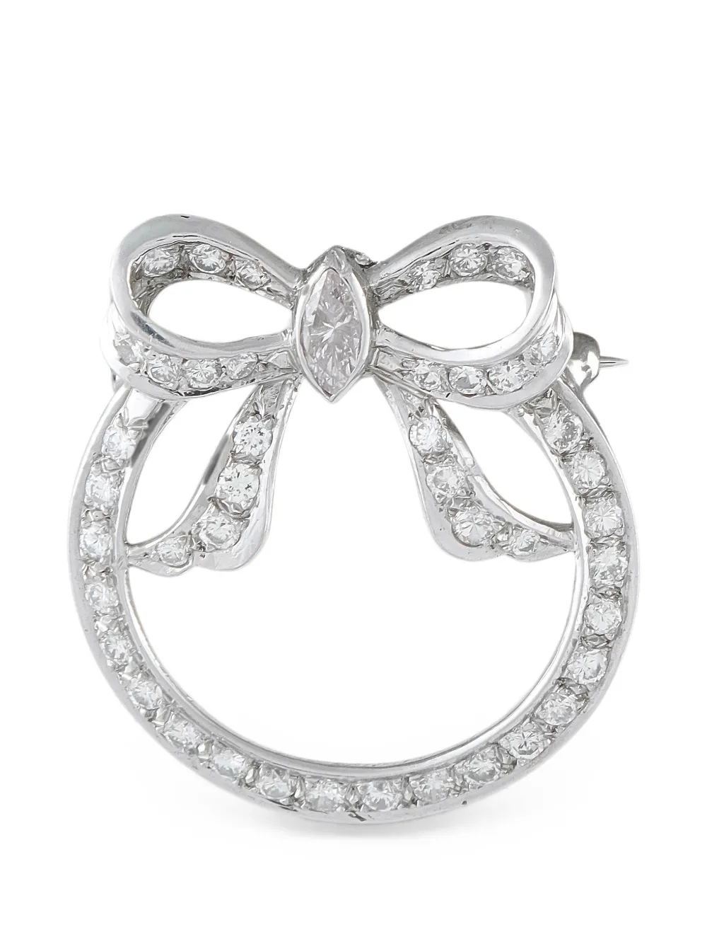 LB Exclusive bow diamond brooch - Silber