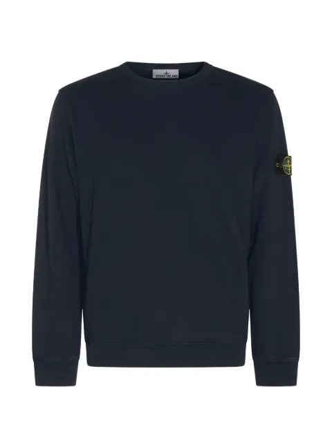 Stone Island logo-patch crew-neck sweater