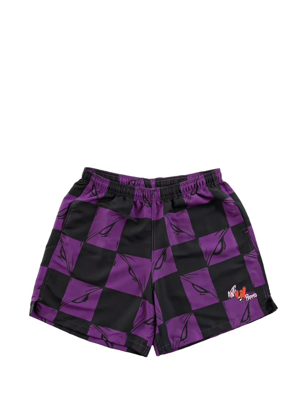 ANTI PROMO 99 Eyes checkered shorts - Viola