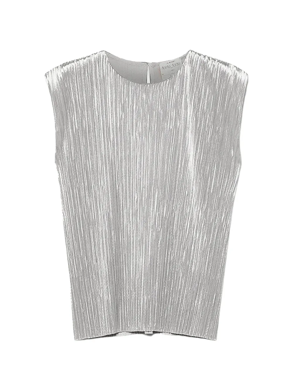 Forte Forte Plissé pleated velvet top - Argento