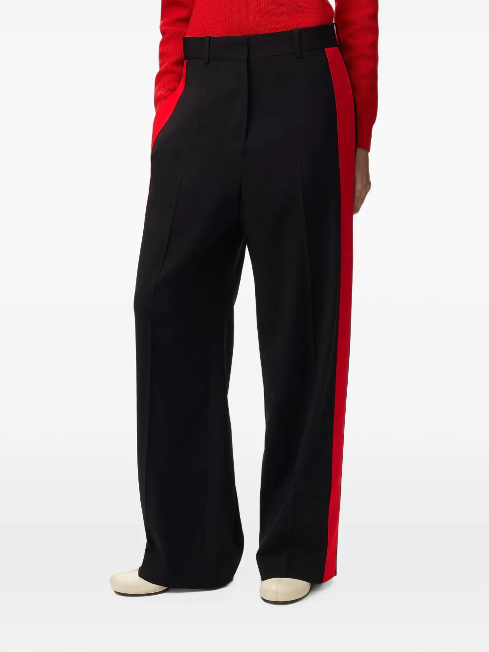 LOEWE side-stripe pressed-crease trousers