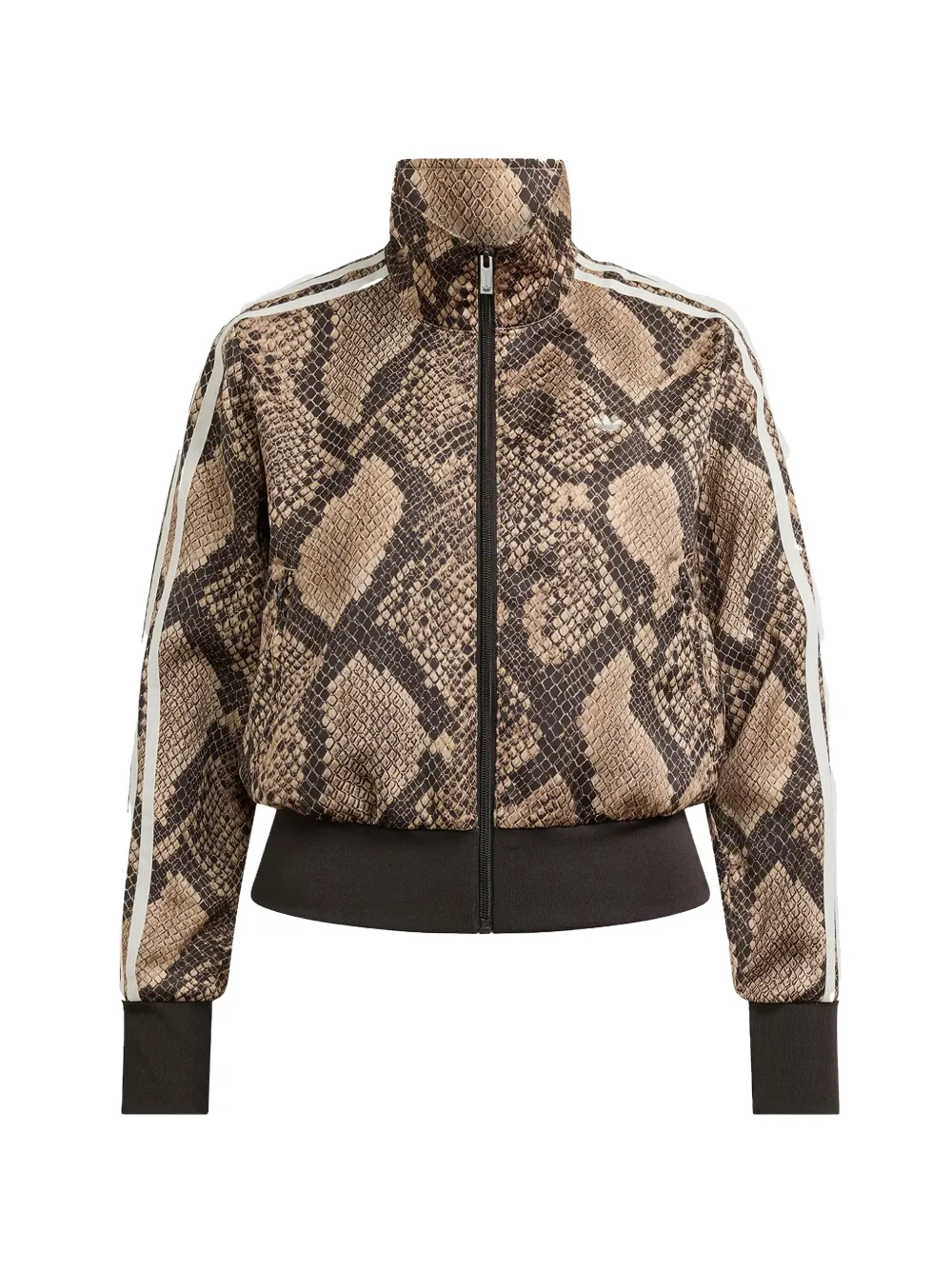 adidas satin snake print Firebird track jacket - Braun