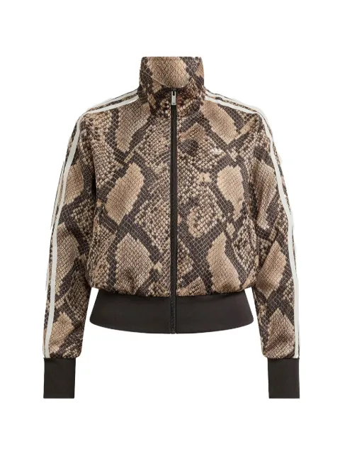adidas satin snake-print Firebird track jacket