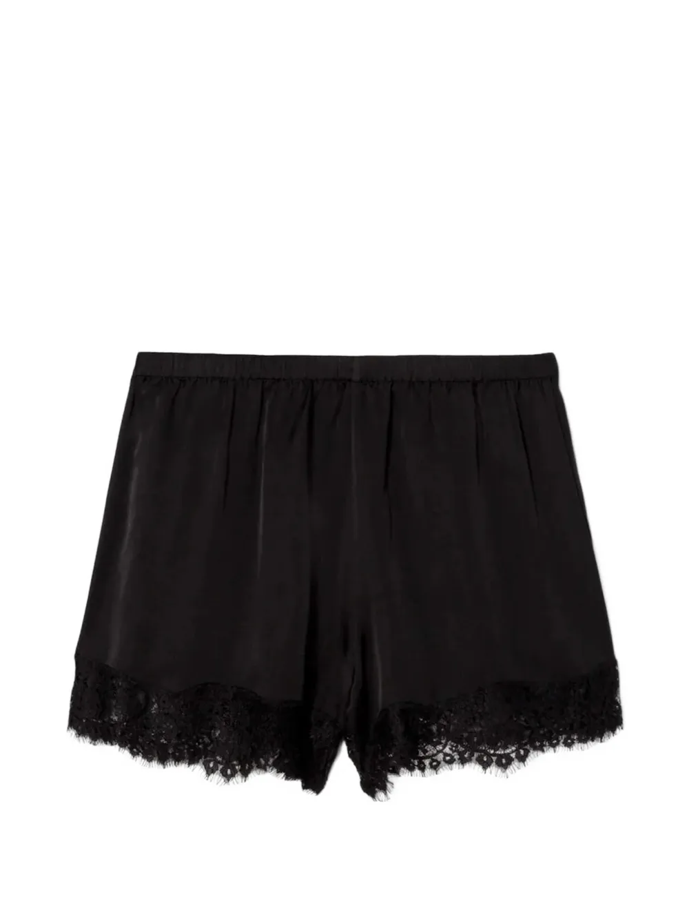 RE/DONE Jennie lace-trim mini shorts - Nero