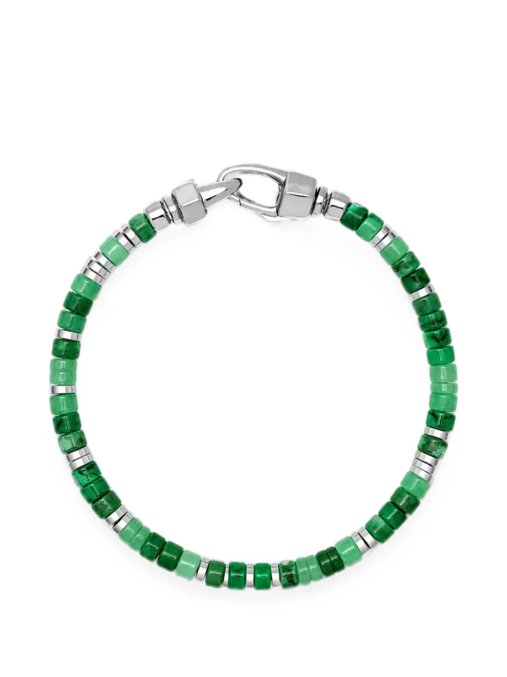 Nialaya Jewelry logo-engraved bracelet - Verde