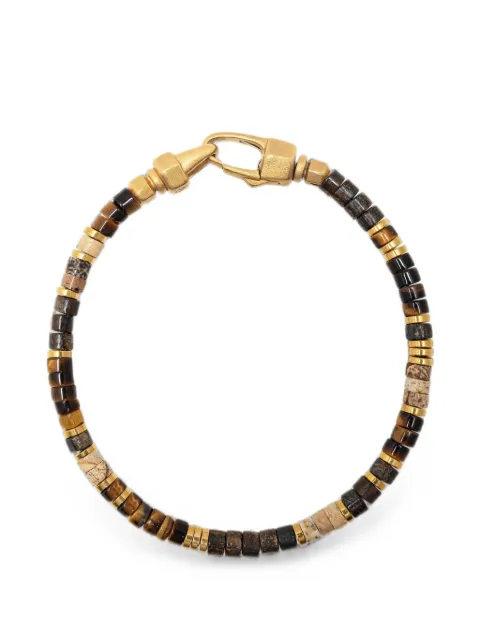 Nialaya Jewelry Heishi tiger-eye bracelet
