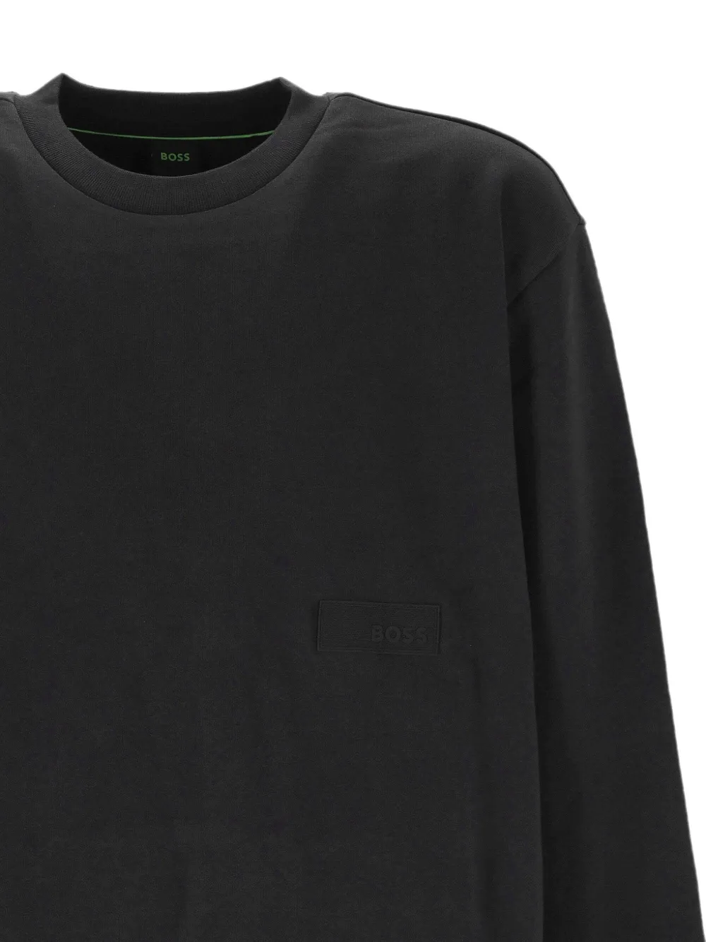 BOSS Sweater met logopatch Zwart