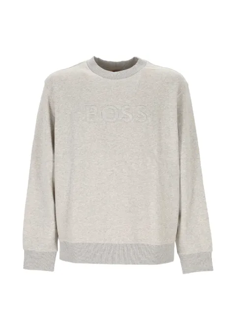 BOSS sweat en coton à logo brodé