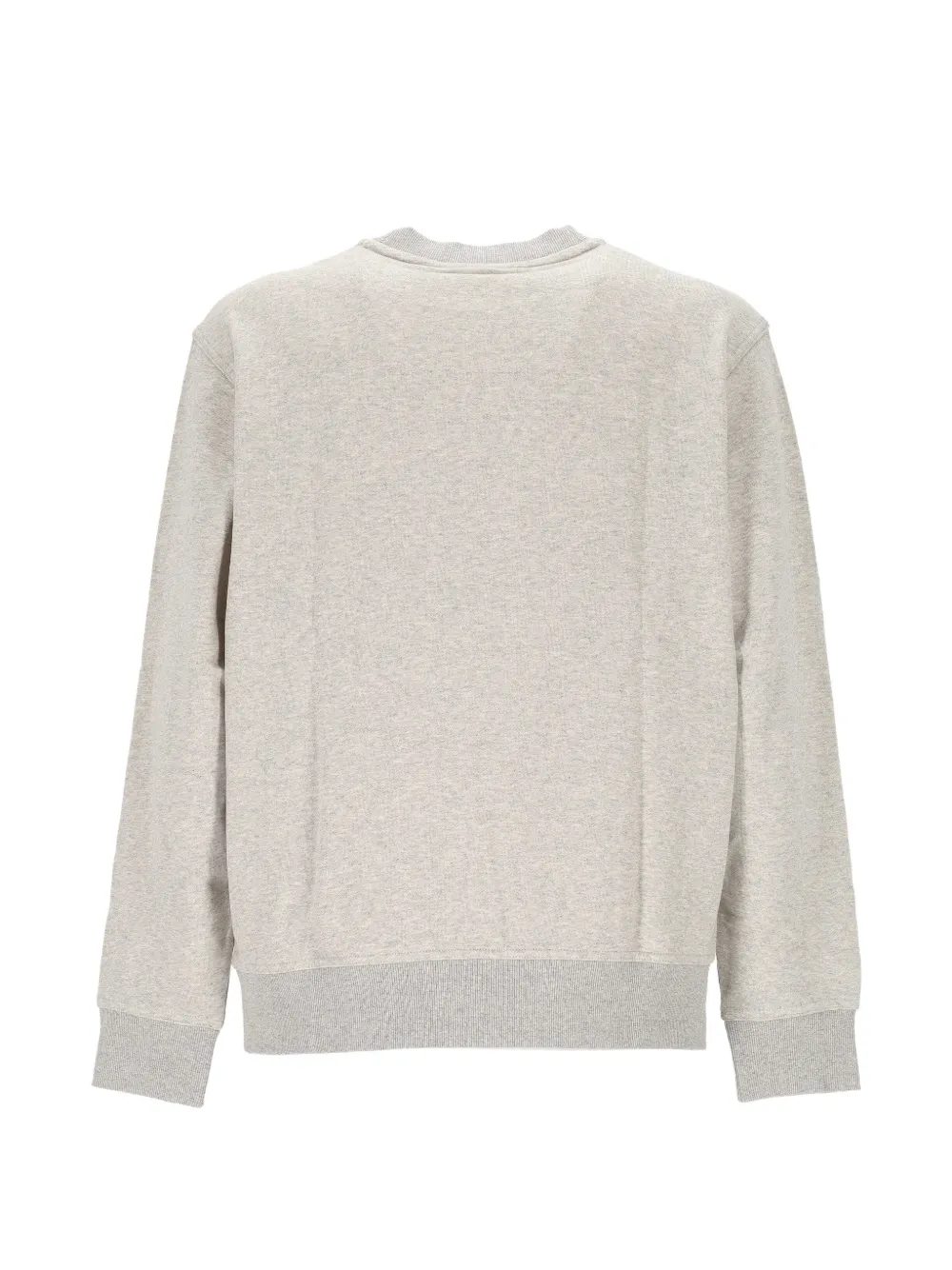 BOSS logo-embroidered cotton sweater Grijs