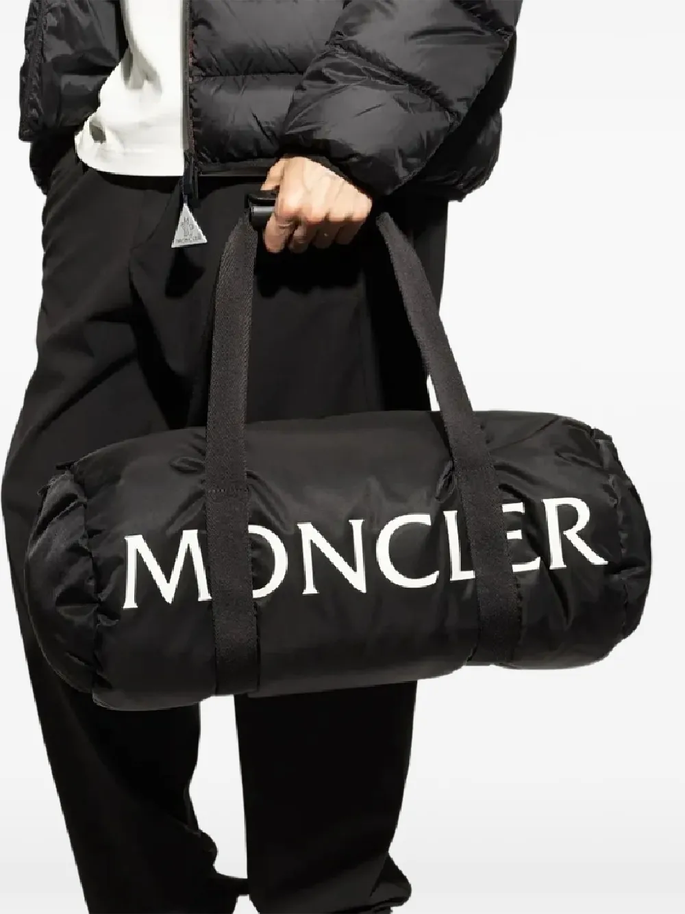Moncler Duddle logoprint gymtas Zwart