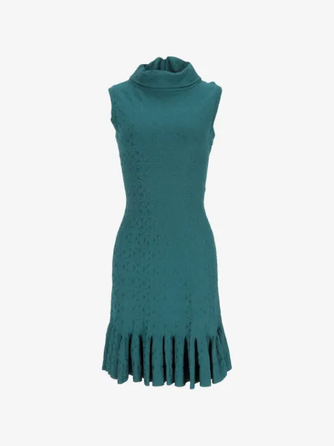 Alaïa Pre-Owned jacquard mock-neck mini dress