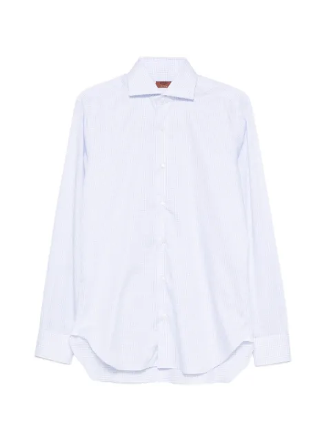 Barba grid-pattern shirt