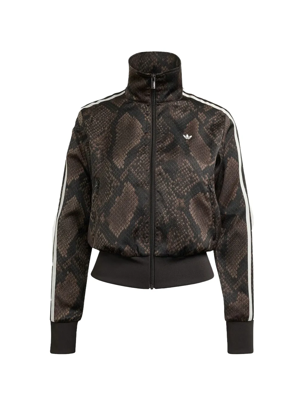 adidas satin snake print Firebird track jacket - Braun