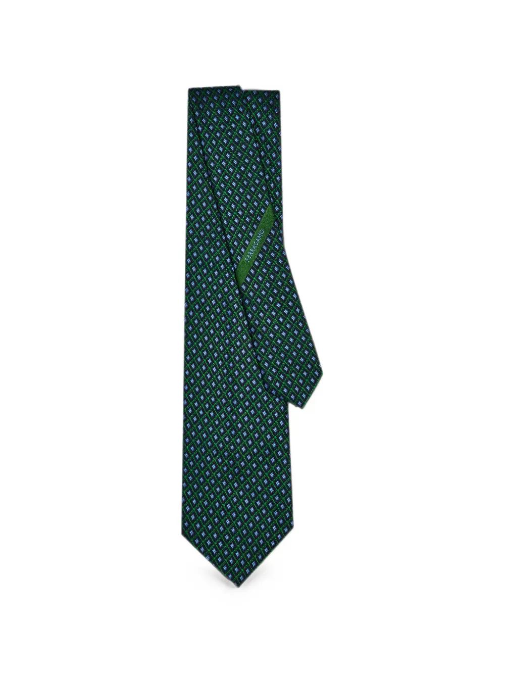 Ferragamo Cravatta in jacquard - Infinite Inspirations - Verde