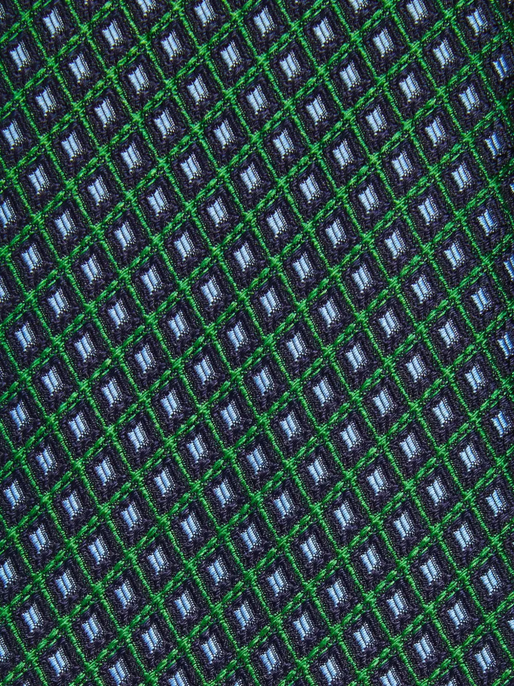 Ferragamo Stropdas met jacquard Infinite Inspirations Groen