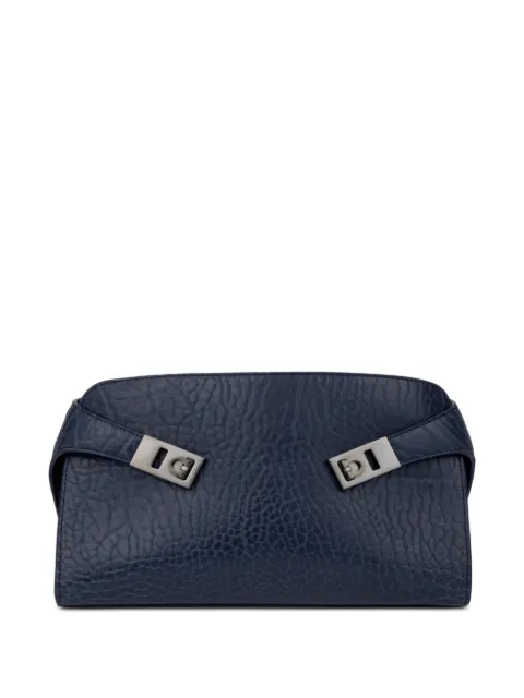 Ferragamo Bolsa de ombro Gancini de couro granulado