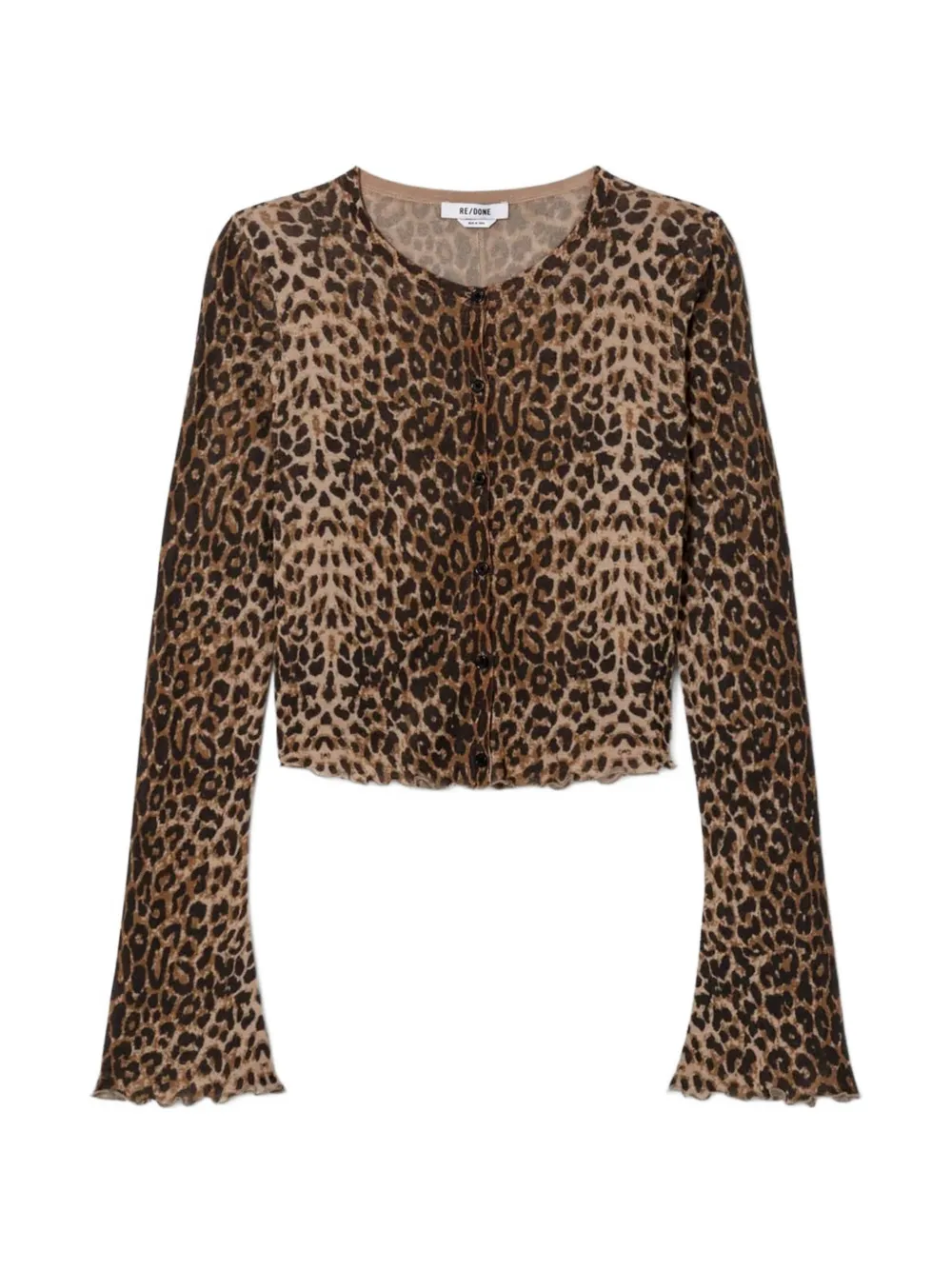 RE/DONE Isabelle leopard-print cardigan - Marrone