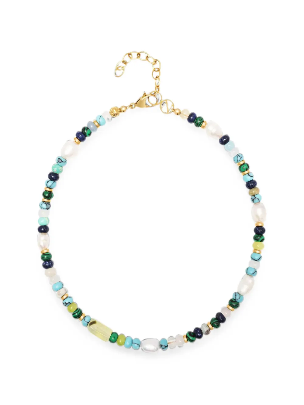 Nialaya Jewelry Halskette mit Perlenverzierung - Gold