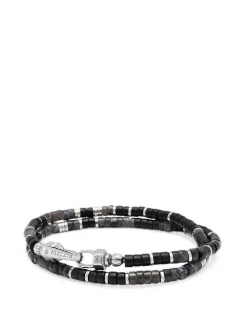 Nialaya Jewelry Gewickeltes Armband mit Perlen