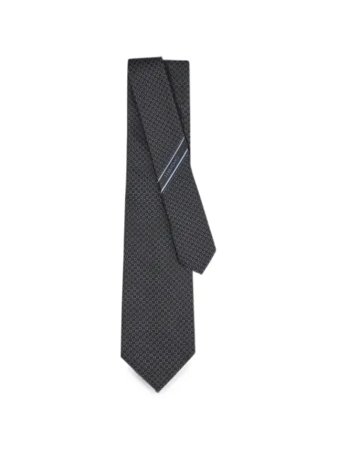 Ferragamo Gancini-pattern silk tie