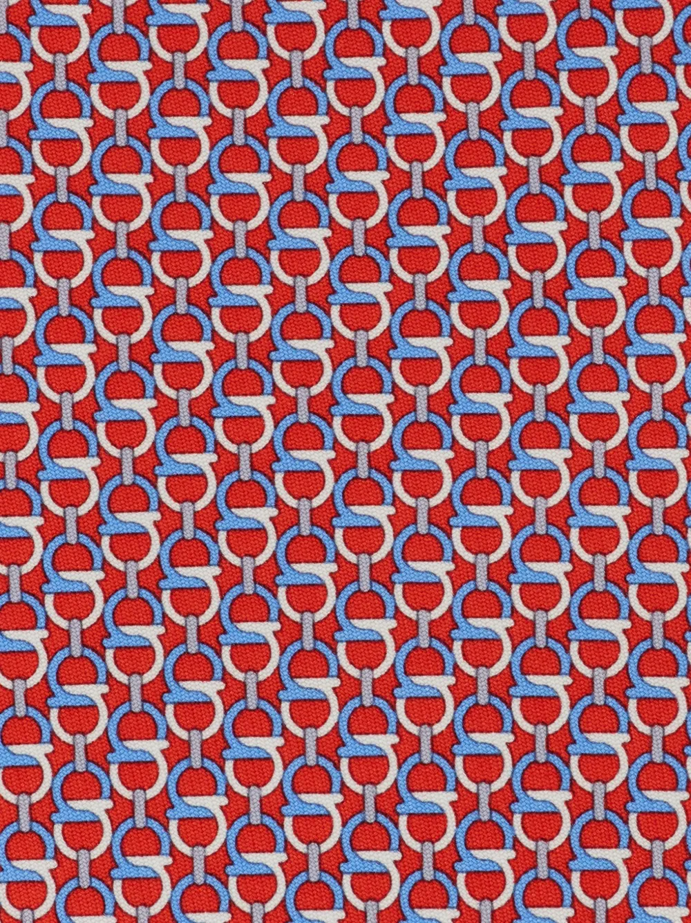 Ferragamo Zijden stropdas met Gancini-print Rood