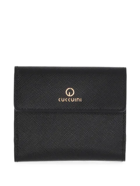 GIANNI CUCCUINI logo-print saffiano-leather wallet