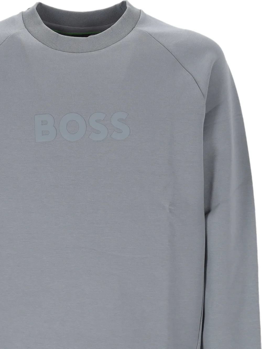 BOSS Sweater met ronde hals en logo Grijs