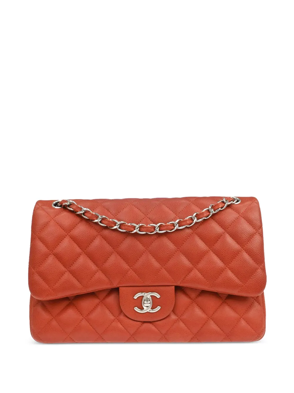 CHANEL Pre-Owned 2010 Jumbo Classic Double Flap shoulder bag - Arancione