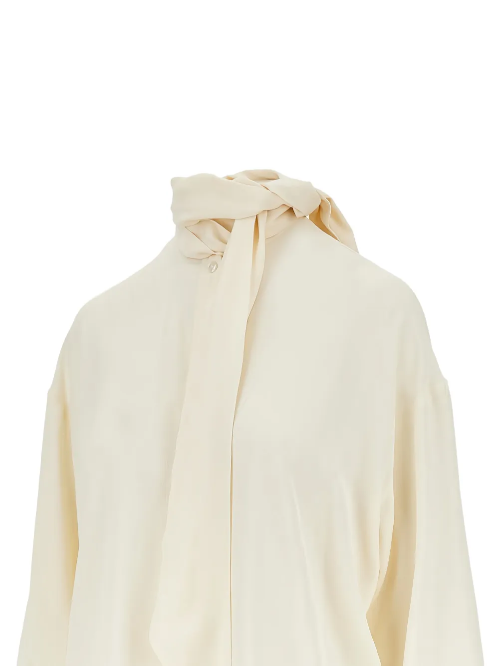 ETRO Blouse van zijdeblend met jacquard en paisley-patroon Beige