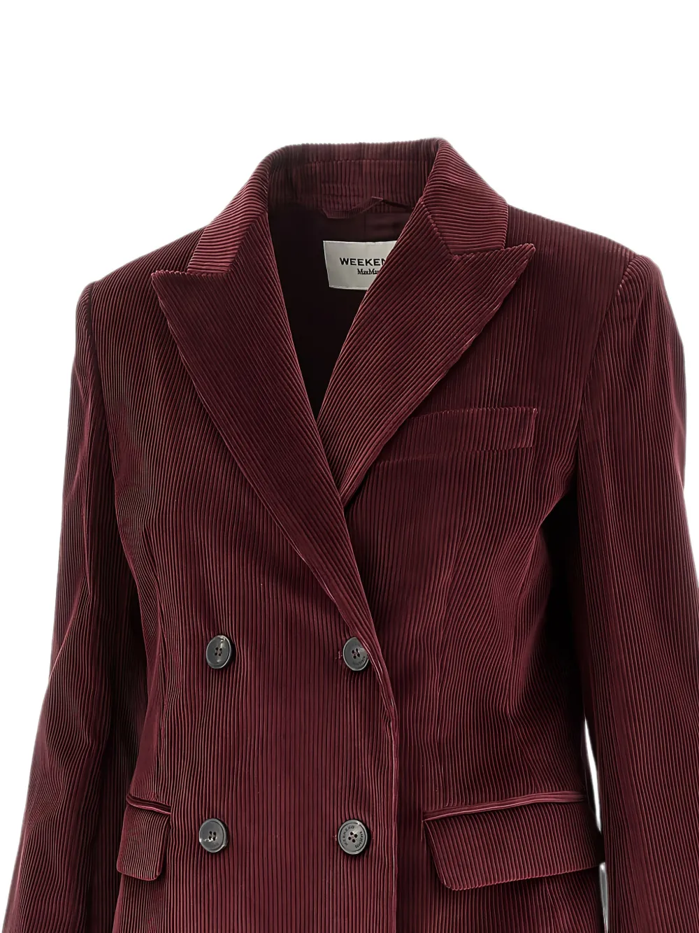Weekend Max Mara Ribfluwelen katoenen blazer Rood