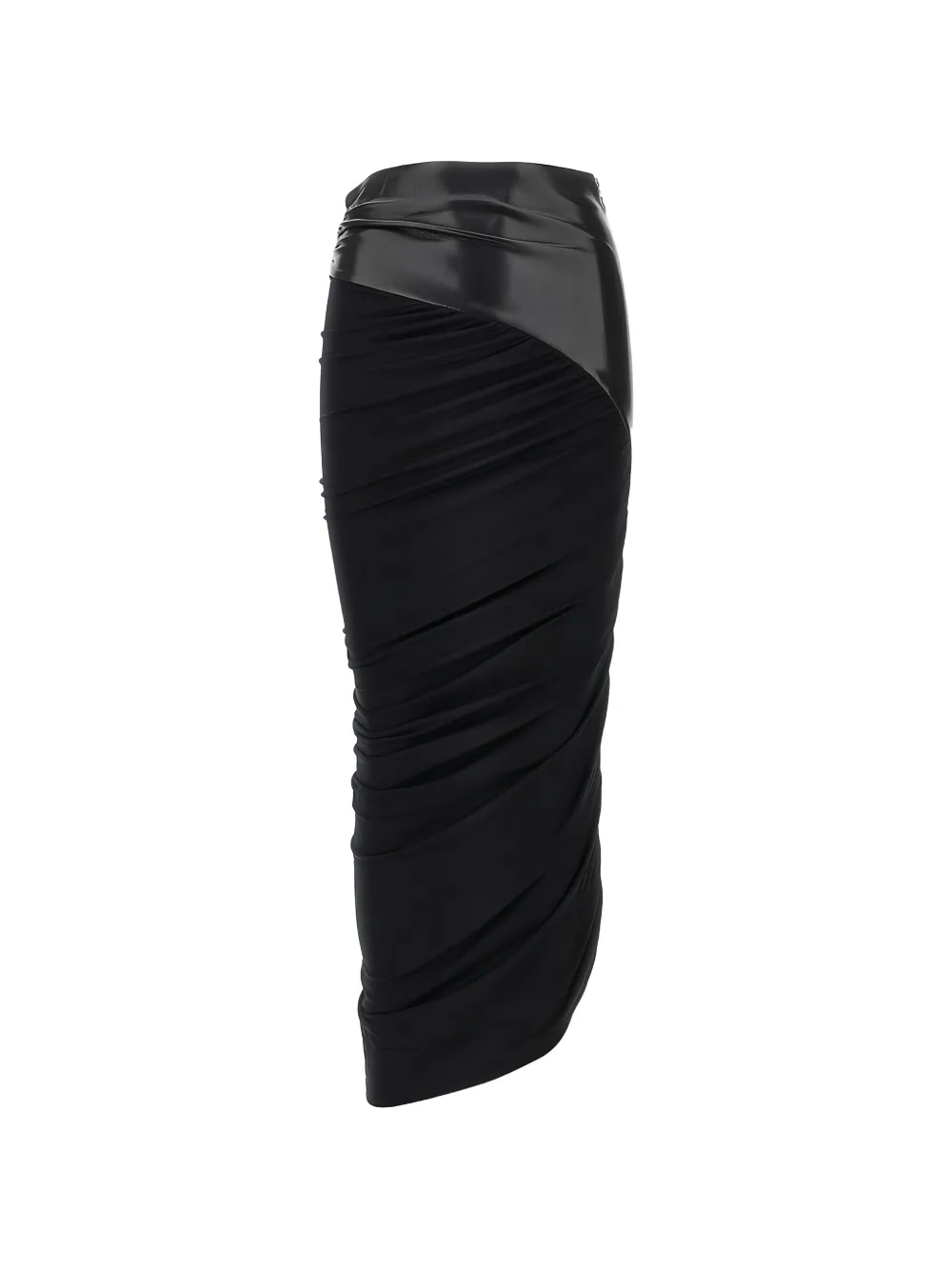 The Andamane Midi Ursu Ruched Skirt In Black